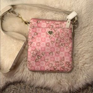 Limited edition hearts coach crossbody purse